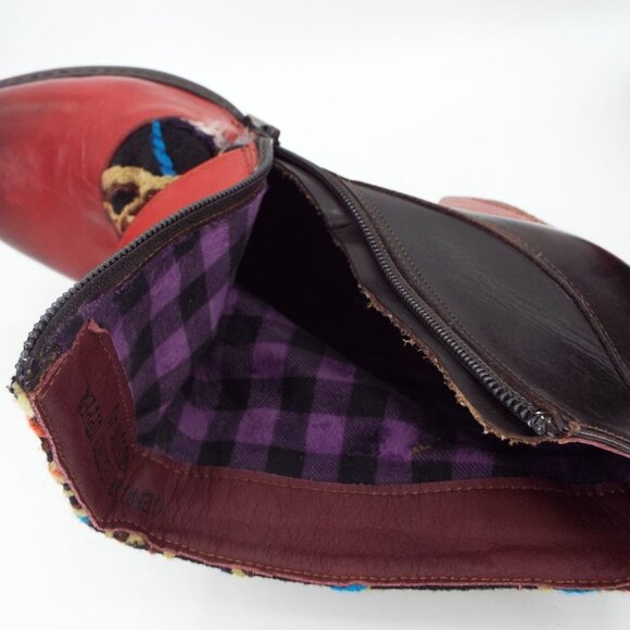 L'Artiste Spring Step Redding Red Leather Buckle Booties Size 40 - Picture 12 of 14